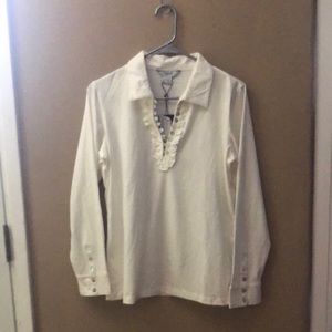 White, long sleeve top new with tags